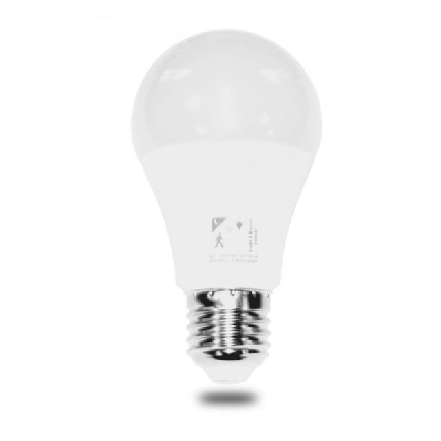 Żarówka LED z czujnikiem ruchu i światłem bazowym E27 10W 80lm/W A60 ciepła