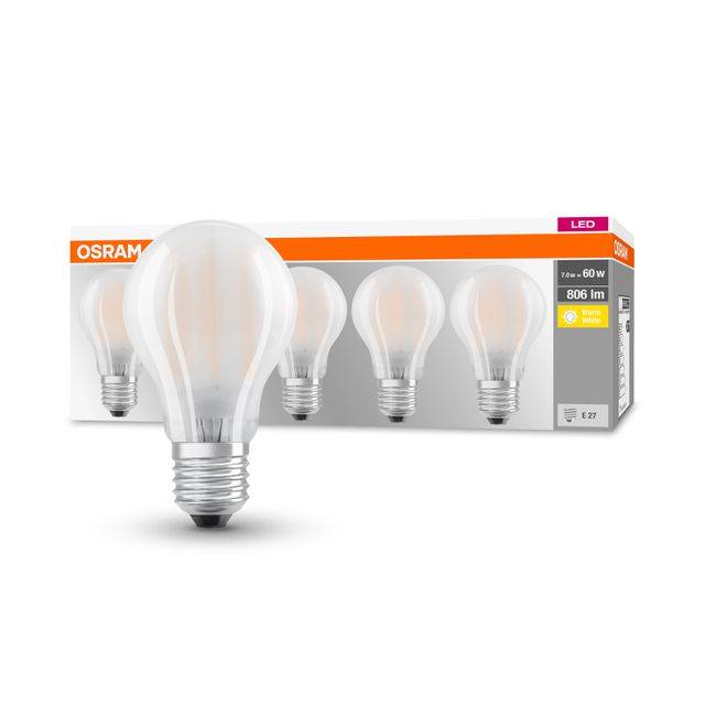 Żarówka LED BASE CLASSIC A 6.5W 827 Frosted E27 5 szt. w opakowaniu