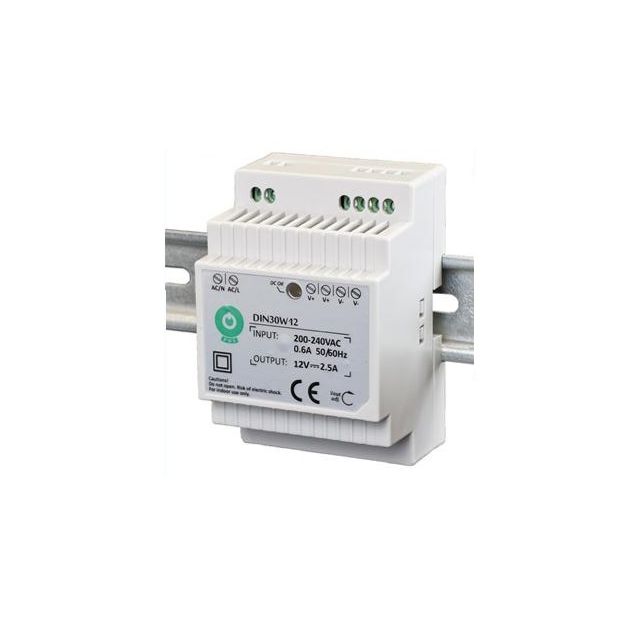 ZASILACZ DIN ''EURA'' DIN30W12 12V 2,5A DC