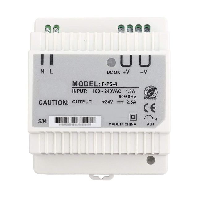 Zasilacz F-PS-4 na szynę DIN 2,5A do modułu F-M06E-2W  serii F