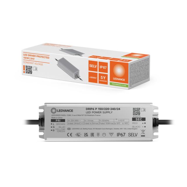 Zasilacz LED 24V 150W DRIP6 IP67 5 lat gwarancji