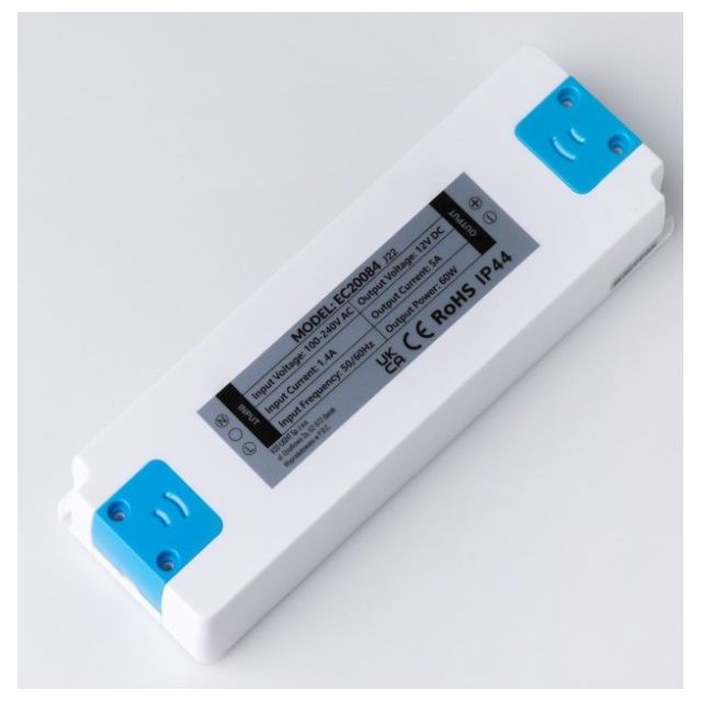 Zasilacz meblowy ultra płaski napięciowy LED 12V 60W IP44