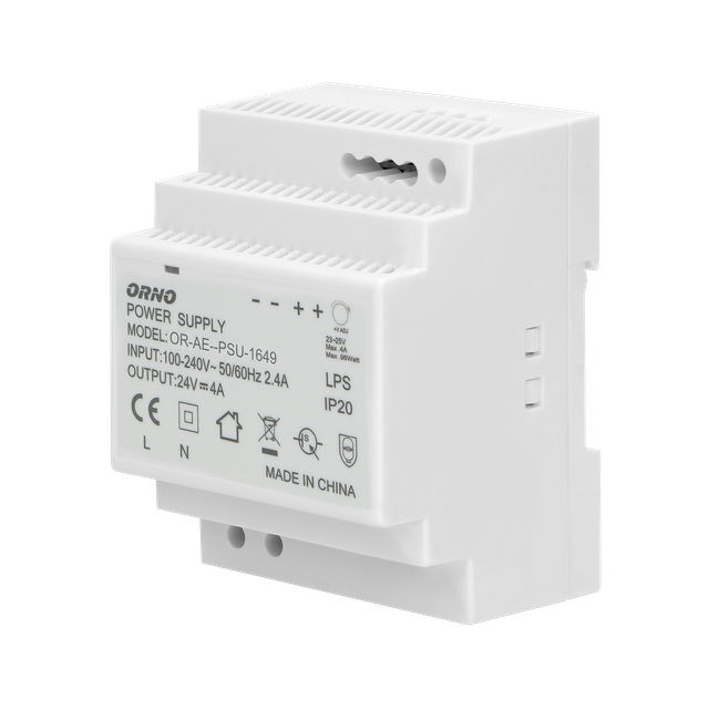 Zasilacz na szynę DIN 24VDC, 4A, 100W, szerokość 4 moduły