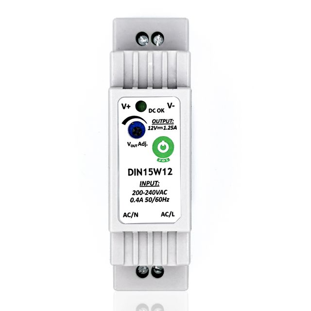 Zasilacz nas szynę DIN 15W 12V 1,25A
