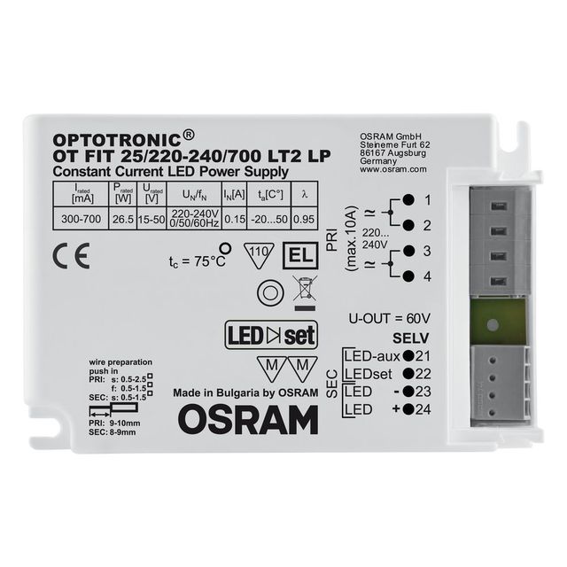 Zasilacz OSRAM OT FIT 25W 350mA...700mA LT2 LP