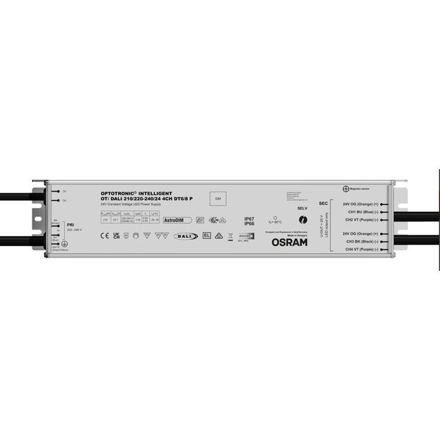 Zasilacz OSRAM OTi DALI 210W 24V RGBW 1-4 kanałowy IP66 G2