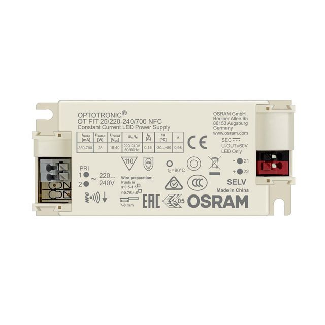 Zasilacz programowalny NFC OT FIT 25W 350...700 mA