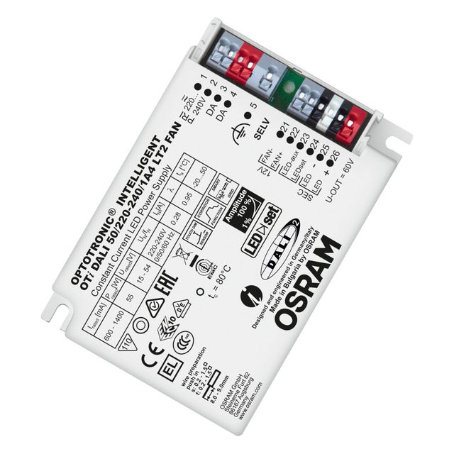 Zasilacz programowalny OTi DALI 50W 600mA...1400mA 1A4 LT2 FAN