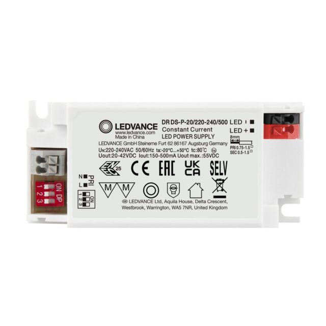 Zasilacz prądowy 20W 150mA/.../500mA 25...40V DR DS-P