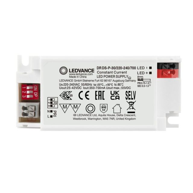 Zasilacz prądowy 30W 350mA/.../700mA 25...40V DR DS-P