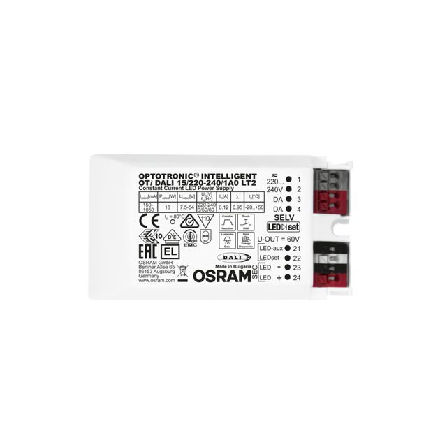 Zasilacz programowalny OTi DALI 15W 150mA...1050mA 1A0 LT2