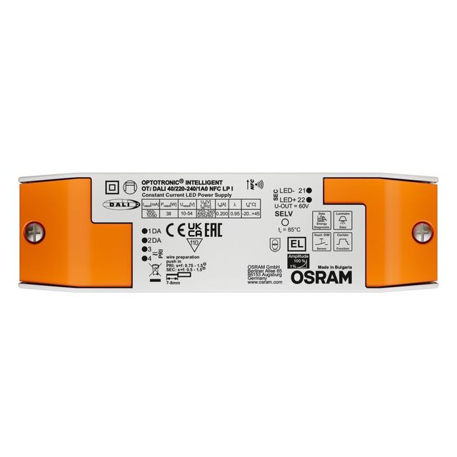 Zasilacz programowalny OTi DALI 40W 350mA...1050mA NFC LP I