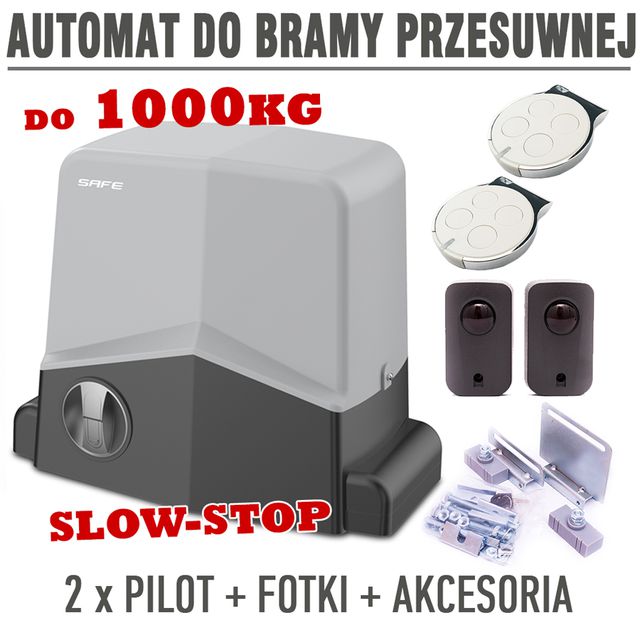 Zestaw do bramy przesuwnej 1000kg Safe Gato1000 - SLOW STOP