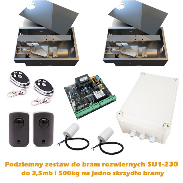 Zestaw - napędy podziemne do bramy skrzydłowej SU1-230 do 7mb