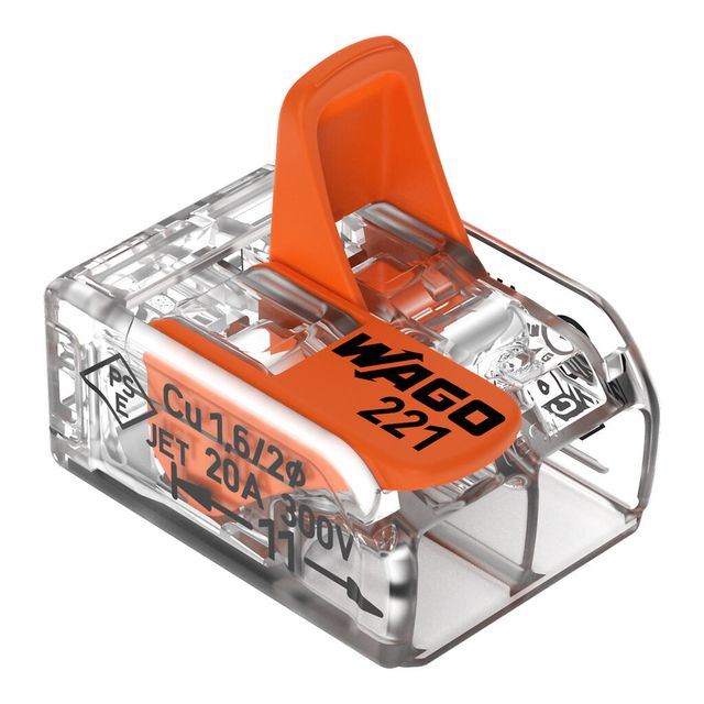 Złączka dzwigniowa 2-tory 450V 32A 0,2-4mm2 221-412 WAGO 100 sztuk