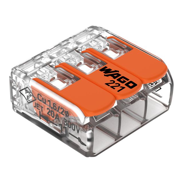 Złączka WAGO 3-tory 221-413 - paczka 50 sztuk