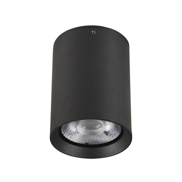 Downlight natynkowy hermetyczny CERVIA LED 9W 3000K IP54 - czarny piaskowany