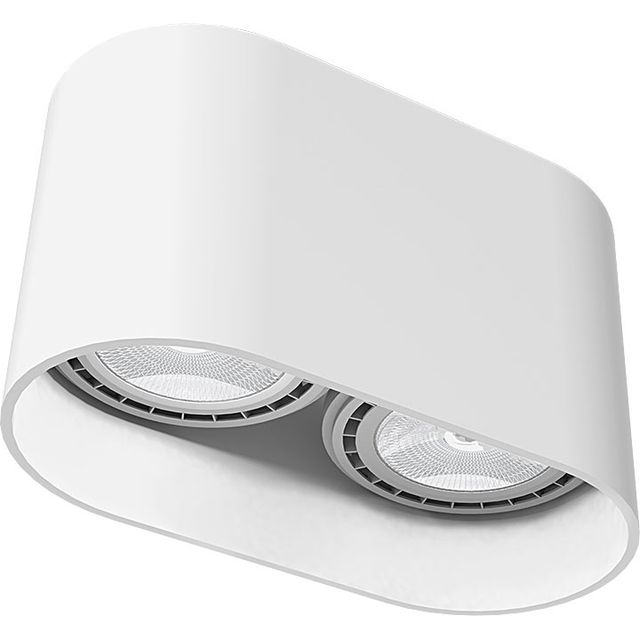 Downlight natynkowy OVAL ES111 2xGU10 - biały