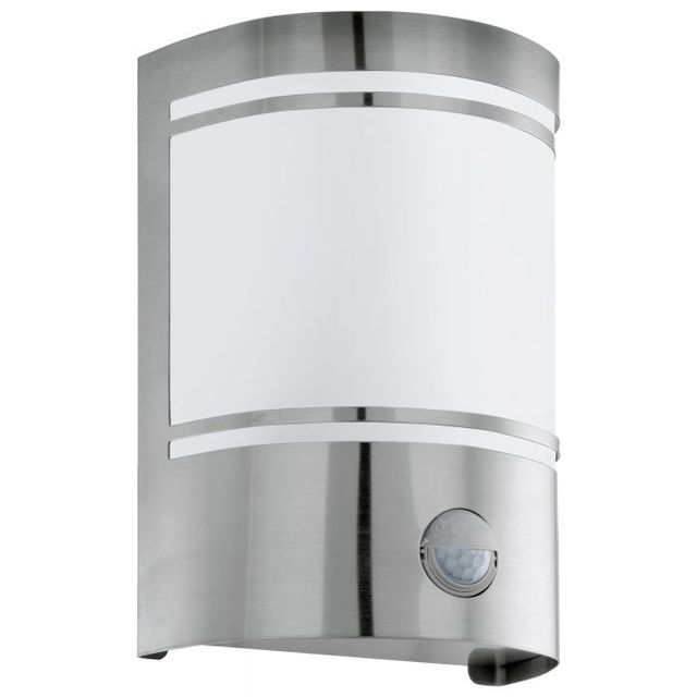 Kinkiet CERNO E27 PIR IP44 - stal/biały