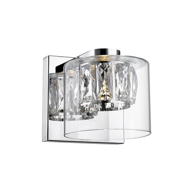 Kinkiet GEM LED 5W 3000K - chrom/transparentny