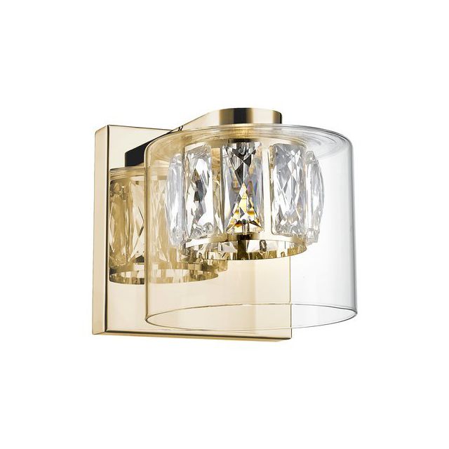 Kinkiet GEM LED 5W 3000K - złoty/transparentny