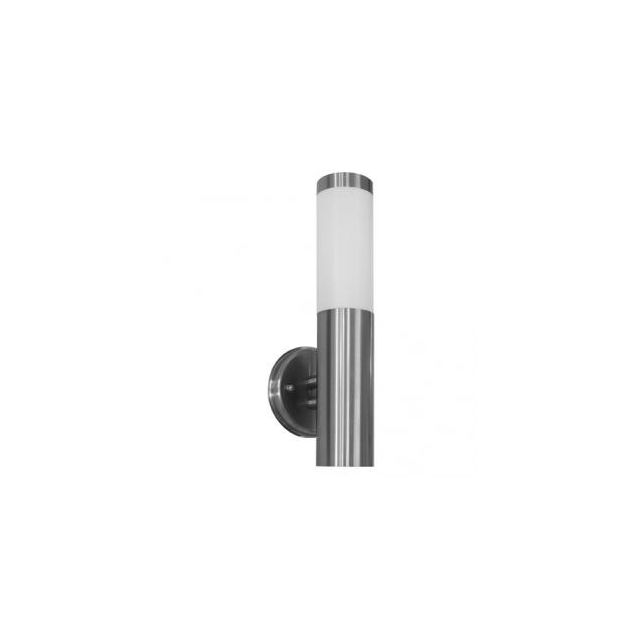 Kinkiet ogrodowy prosty "pochodnia" INOX E27 stalowy