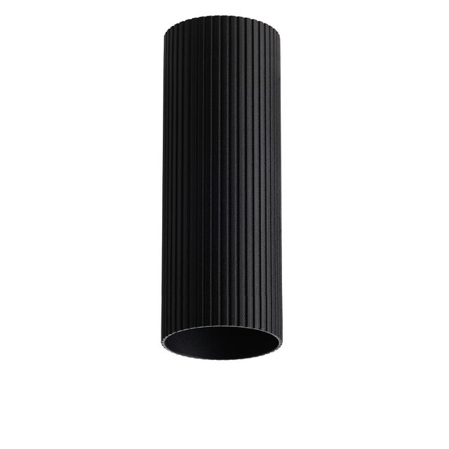 Klosz ryflowany do bazy LUCAS AZZARDO 40cm - czarny matowy