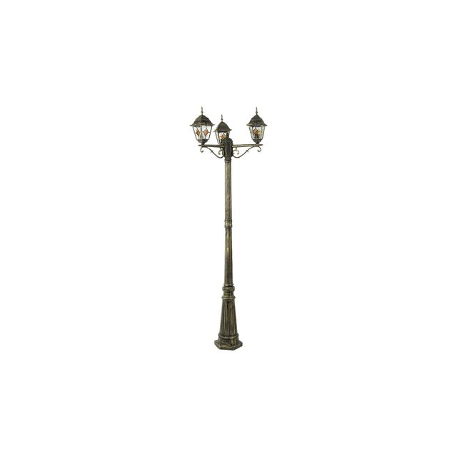 Lampa ogrodowa MONACO Masztowa 195cm E27 IP43 - złoty patyna