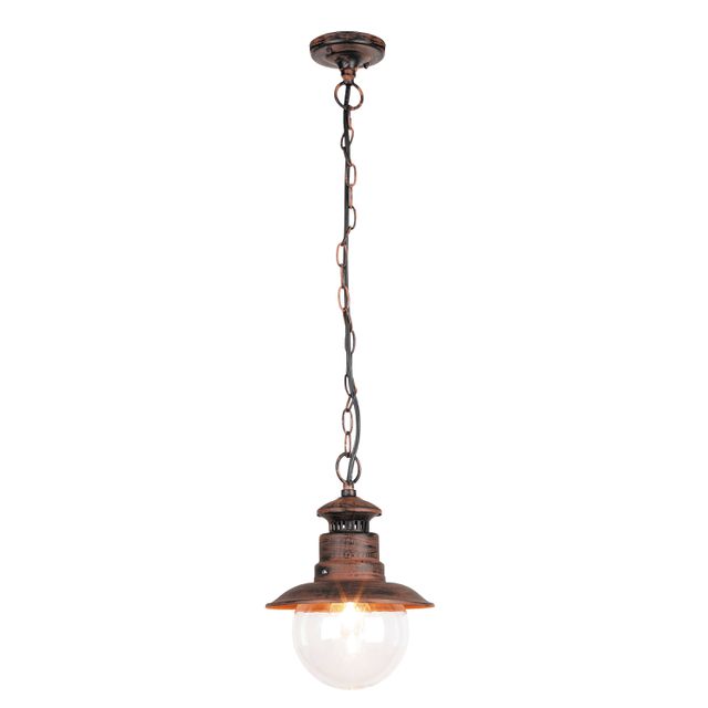 Lampa ogrodowa ODESSA Wisząca E27 IP44 - brązowy patyna