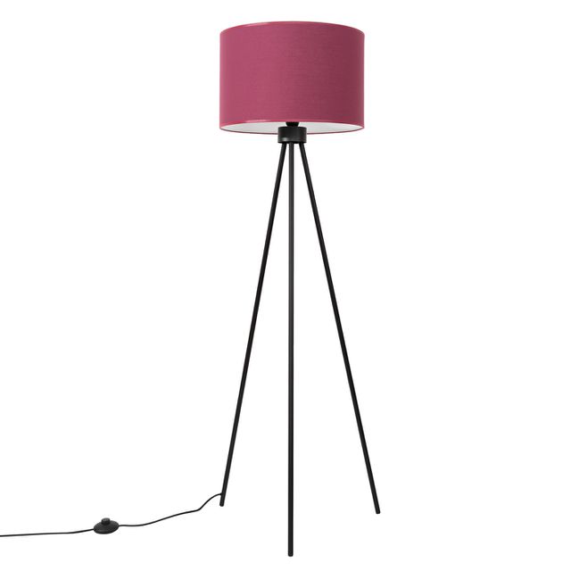 Lampa podłogowa NEVIA E27 - burgund/czarny