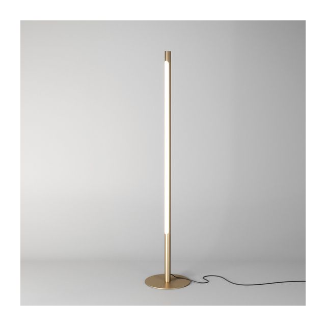 Lampa podłogowa THIN TUBE upright LED 17W 3000K - złoty struktura