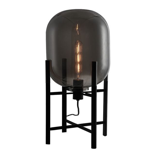Lampa stojąca MAVERSA S E27 śr. max. 45mm - czarny/dymiony