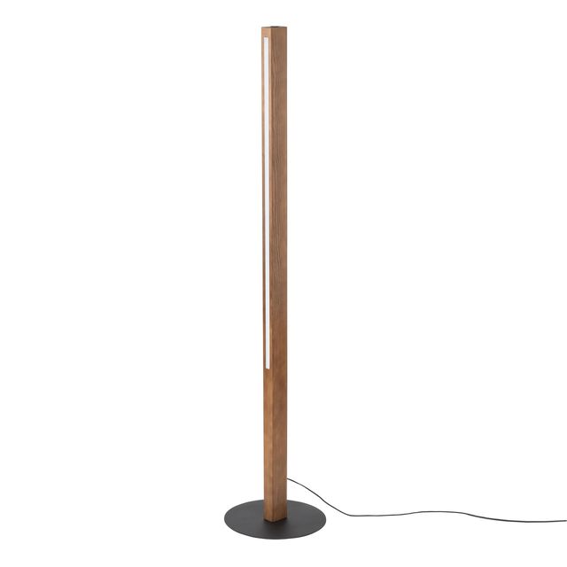 Lampa stojąca TEO LED 13W 3100K - czarny/brązowy orzech