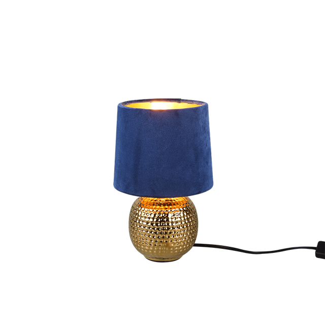 Lampa stołowa ceramiczna SOPHIA E14 - złoty/niebieski