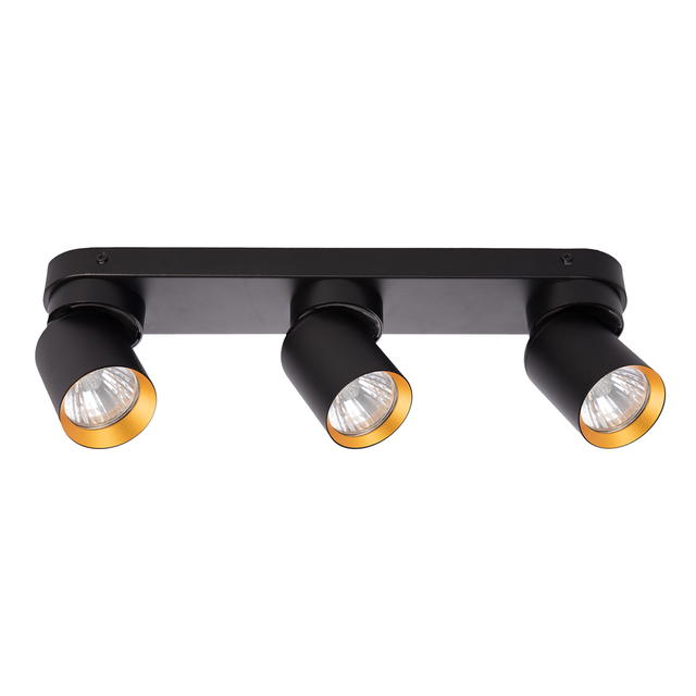Lampa sufitowa ANDY 3xGU10 - czarny/złoty
