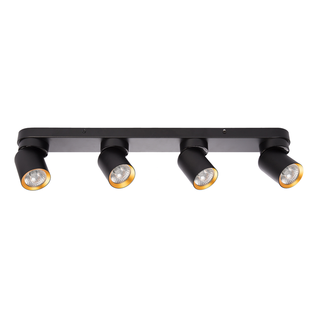Lampa sufitowa ANDY 4xGU10 - czarny/złoty