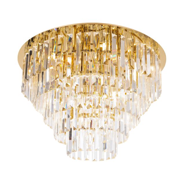 Lampa sufitowa MONACO 15xG9 - złoty/transparentny