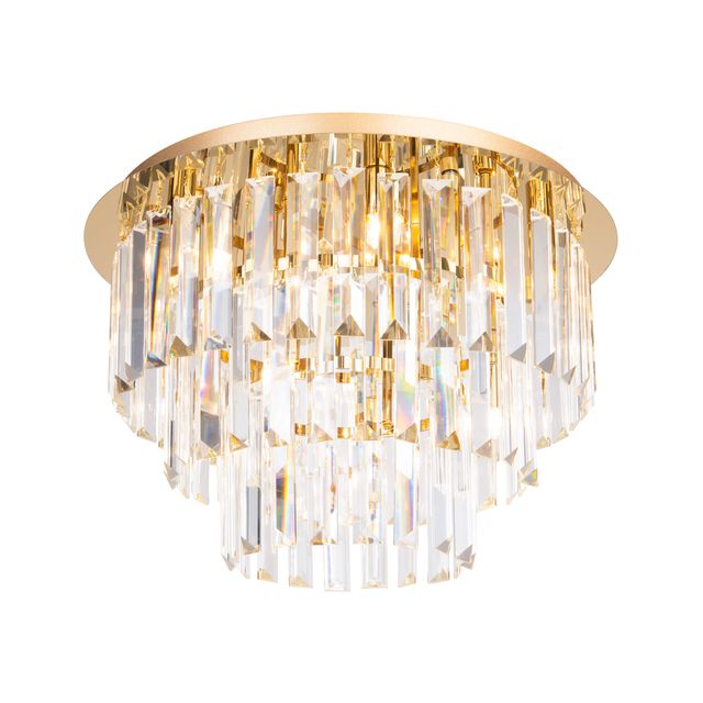 Lampa sufitowa MONACO 9xG9 - złoty/transparentny