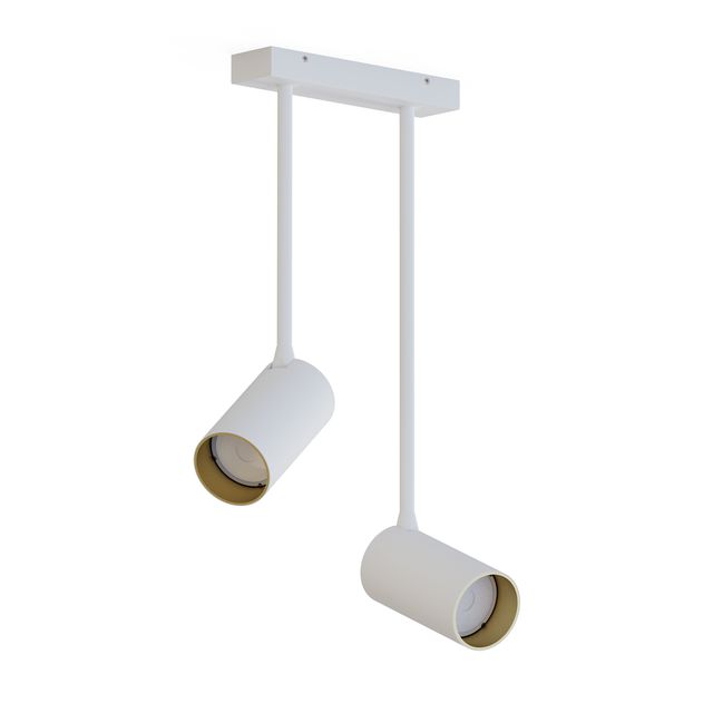 Lampa sufitowa MONO LONG 2xGU10 - biały/mosiądz