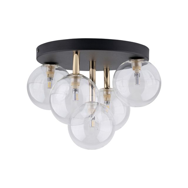 Lampa sufitowa NILOS 5xG9 - czarny/transparentny