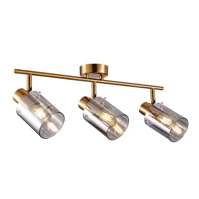 Lampa sufitowa SARDO 3xE14 - mosiądz/dymiony
