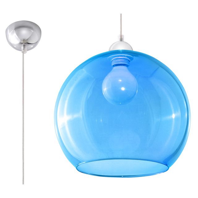 Lampa wisząca BALL E27 - niebieski