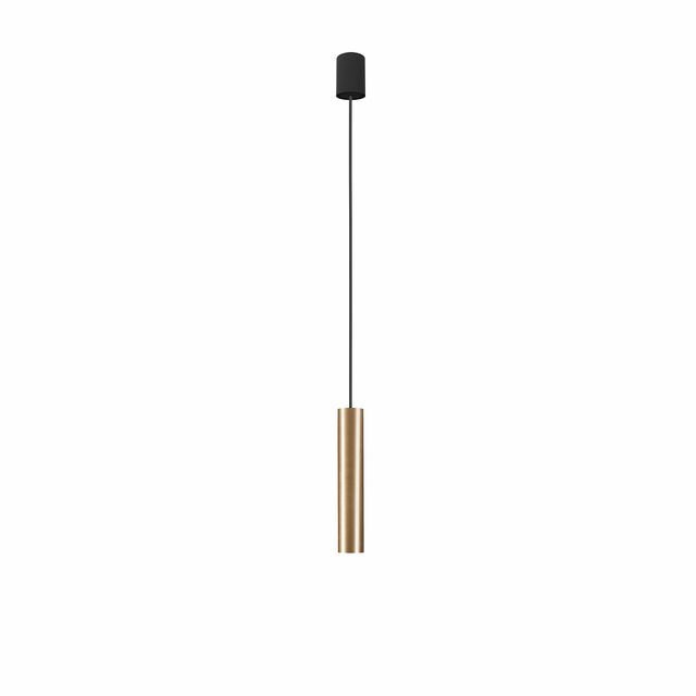 Lampa wisząca BATON M E27 - mosiądz/czarny