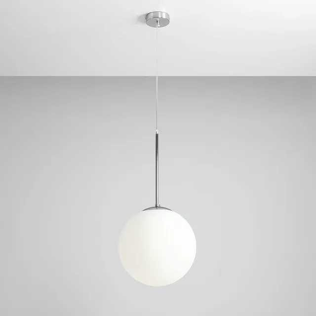 Lampa wisząca BOSSO MEDIUM E27 - chrom/biały