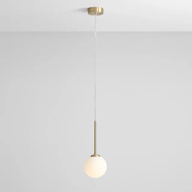 Lampa wisząca BOSSO MINI E14 - mosiądz/biały