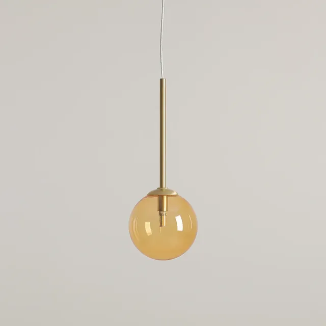 Lampa wisząca BOSSO MINI G9 - mosiądz/pomarańczowy