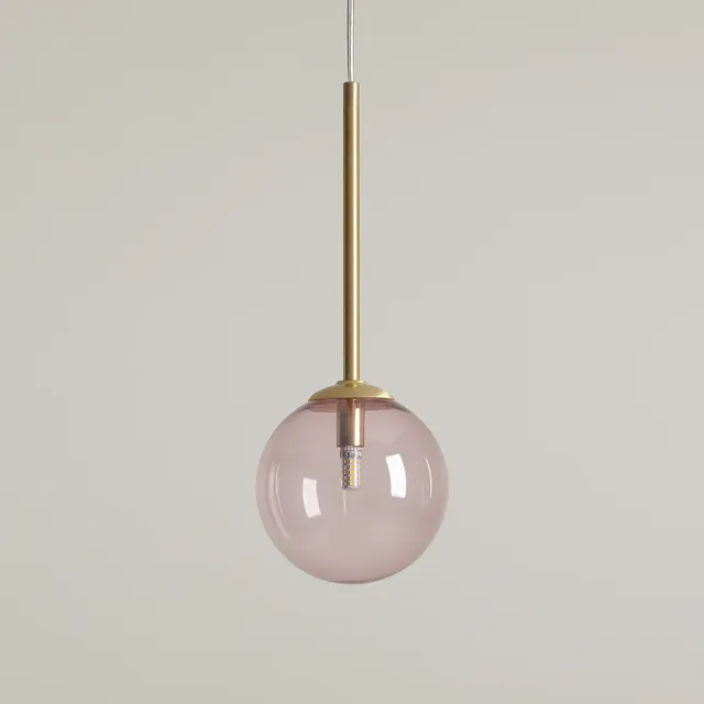 Lampa wisząca BOSSO MINI G9 - mosiądz/różowy