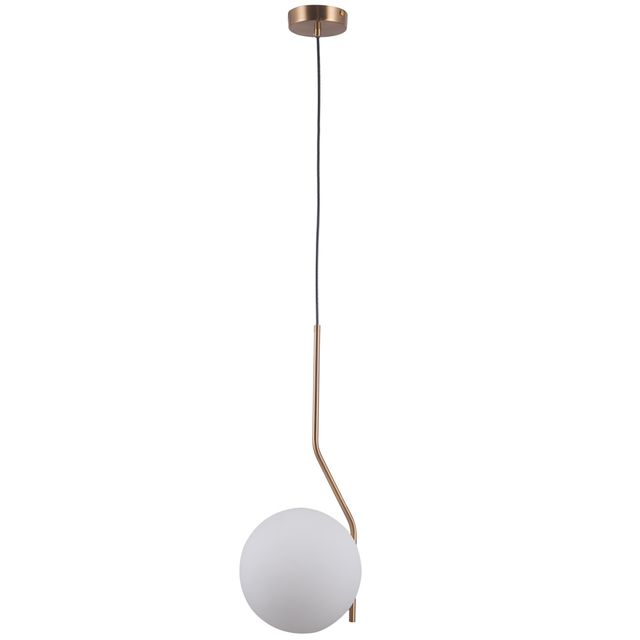 Lampa wisząca CARIMI E27 - mosiądz/biały