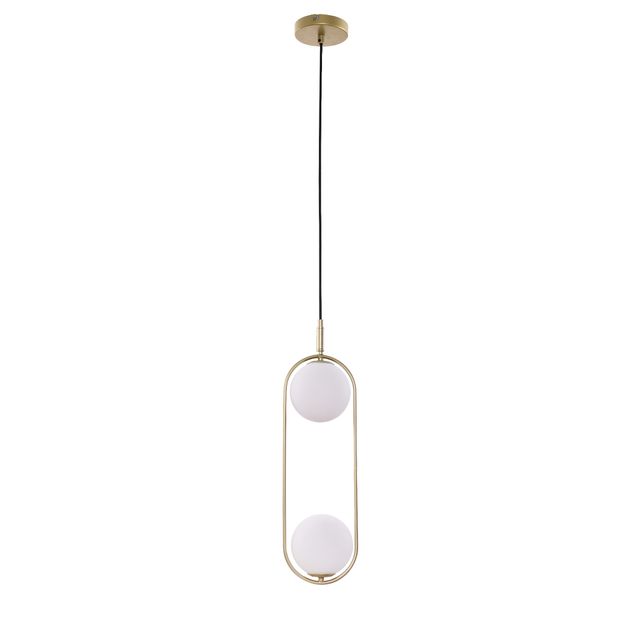 Lampa wisząca CORDEL 2 G9 - mosiądz
