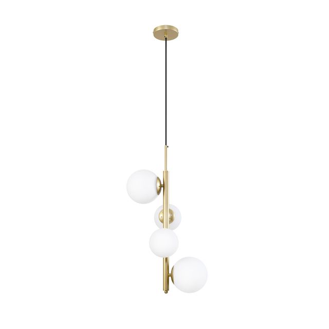 Lampa wisząca CORDEL 4xG9 - mosiądz/biały